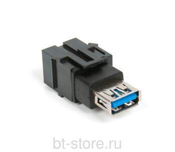 Модуль Keystone Clip black USB3.0 TypeA, "мама-мама"