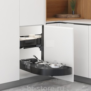Карусель Matrix Noval, распашной фасад 450 мм, левая, антрацит (10030123)